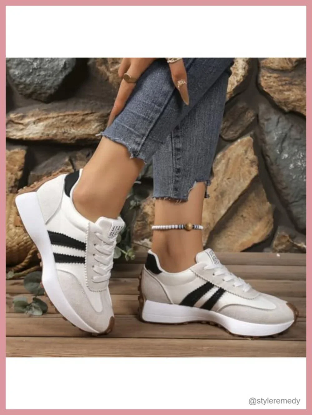 Thick Sole Fashion Sneakers Breathable Walking Shoes Casual Textile Upper